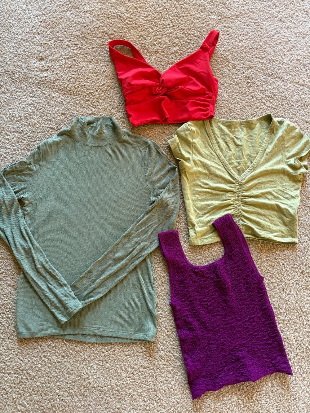 Mixed t-shirt/tank bundle, fun colors, send offers or bundle with other listings